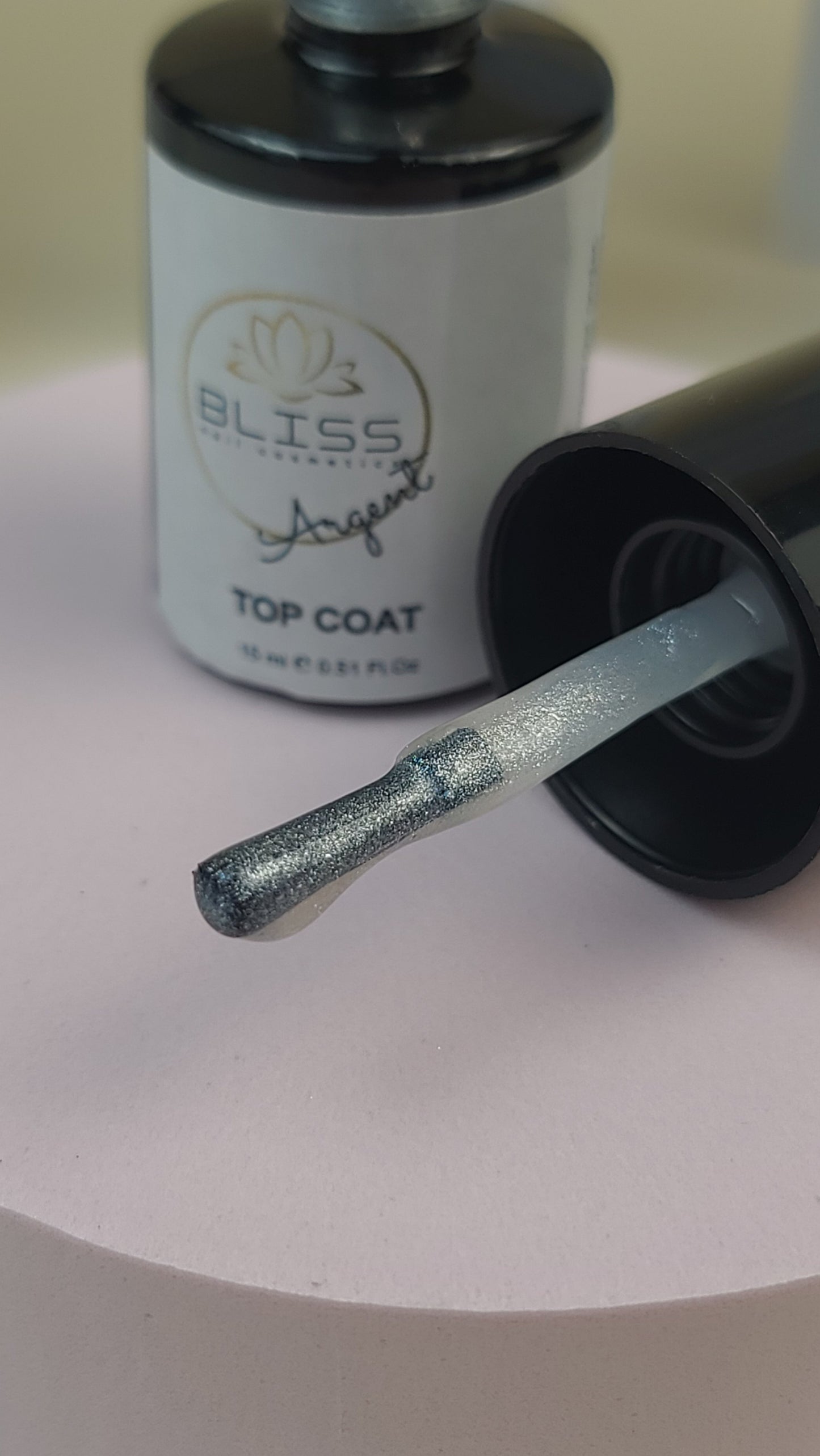 Top coat glitter silver