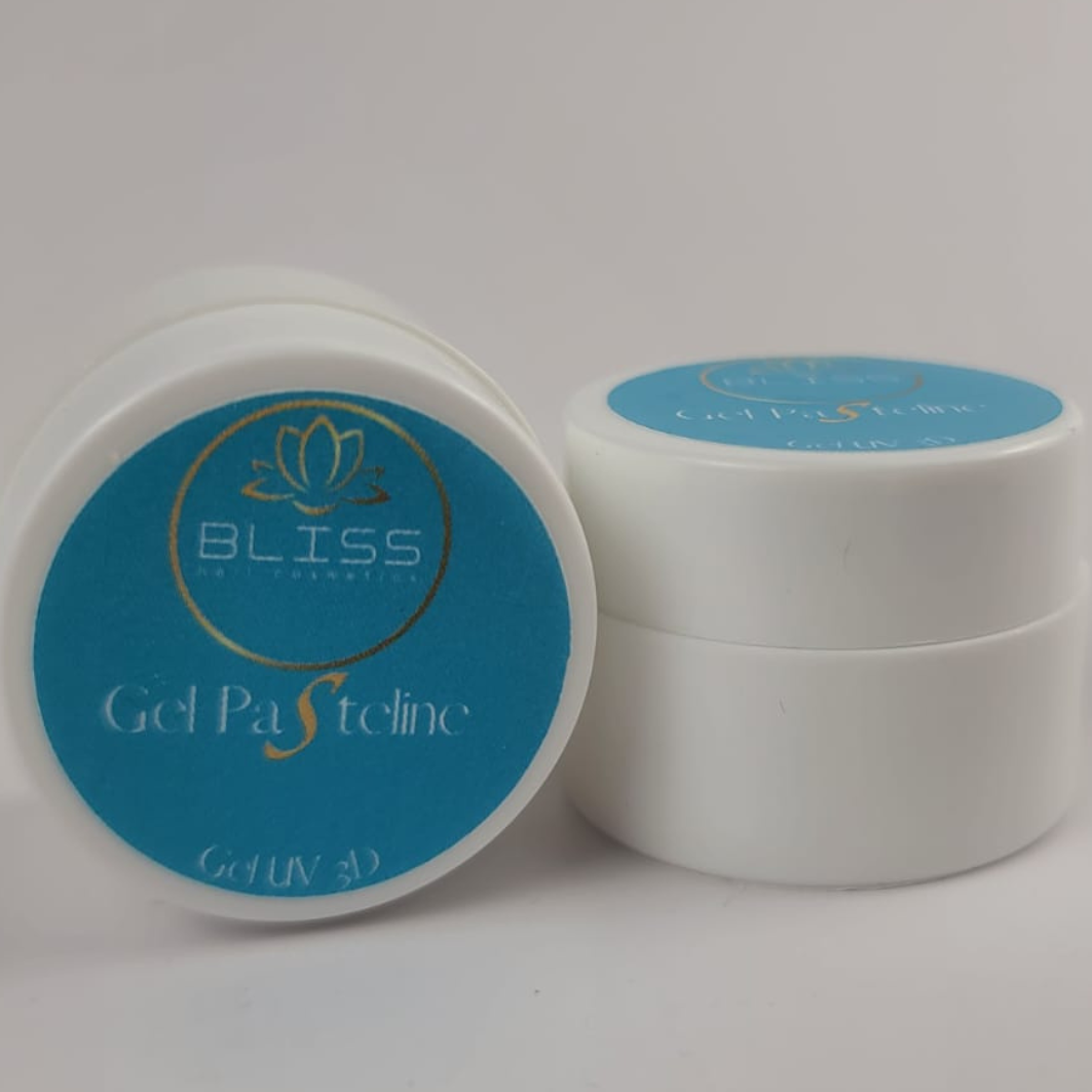 Gel Pasteline bleu pour Nail Art en 3D.