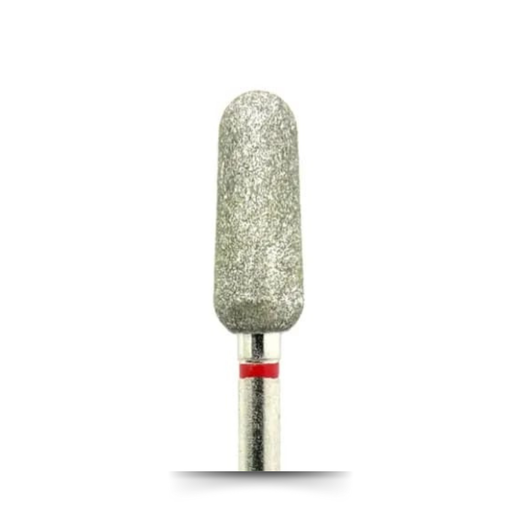 Fraise diamantée cylindre Rouge pour pédicure