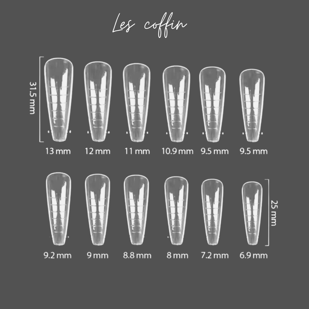 Bliss vous propose son lot de Popit pour Extension et Remplissage d'Ongles – 120 Pièces avec 12 Tailles Différentes