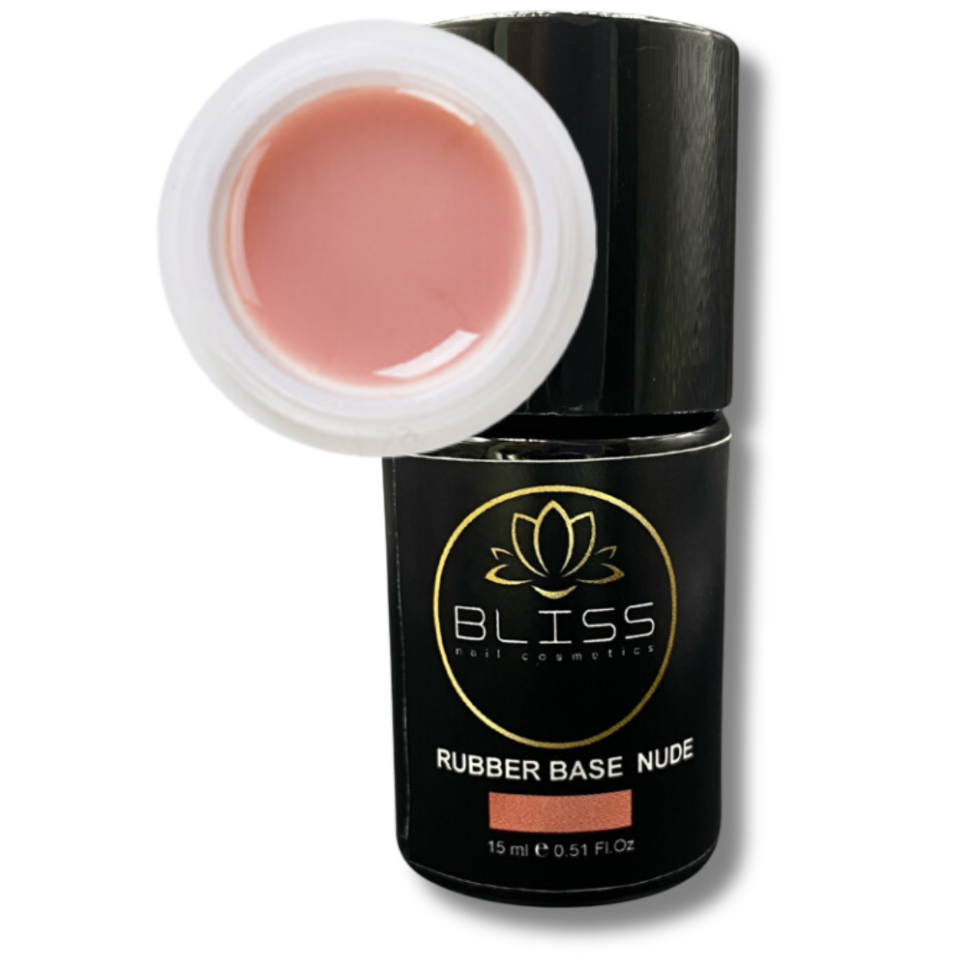 Bliss, vous propose son produit Rubber base rose. Le Rubber permet de renforcer les ongles naturels tout en conservant un rendu souple, élégant et naturel.