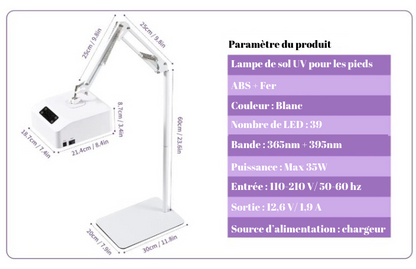 Bliss vous propose sa lampe UV professionnelle pour les ongles de pieds