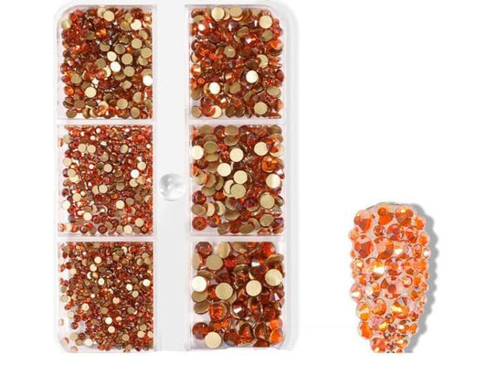 Bliss boite de strass, couleur ambre pour les poses nail art 