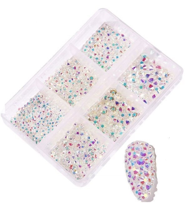 Strass cristal irisé pour nail art 