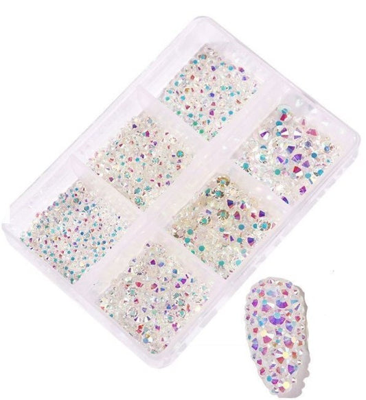 Strass cristal irisé pour nail art 