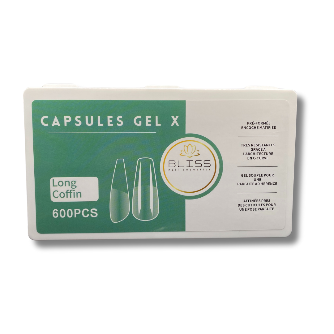 Capsule gel X long coffin 600 pieces