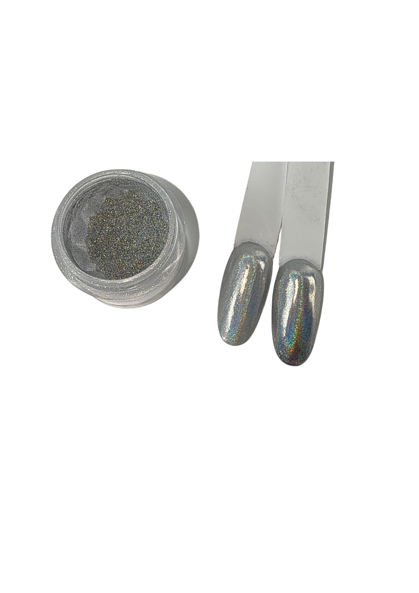 Chrome gris, produit prothésie ongulaire, nail art 