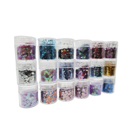 lot de paillettes d'incrustations pour le nail art bliss
