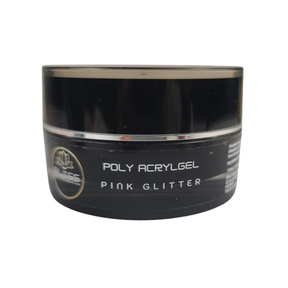 pot polyacrygel pink glitter